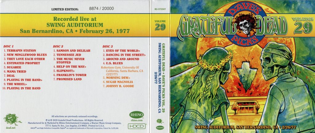 Waheed 26 Gd Grateful Dead 2-26-1977 – Donbean's Music Site